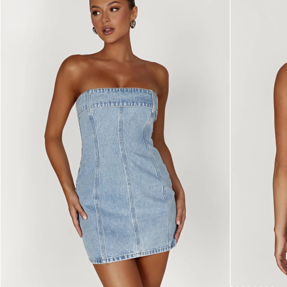 Denim mini dress